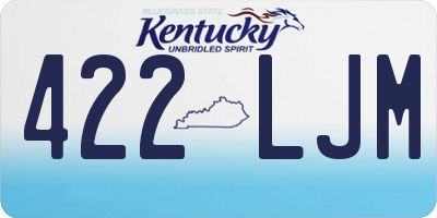 KY license plate 422LJM
