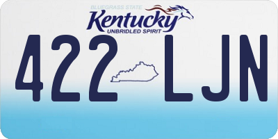 KY license plate 422LJN