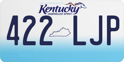 KY license plate 422LJP