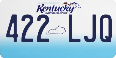 KY license plate 422LJQ