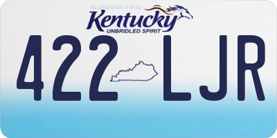 KY license plate 422LJR