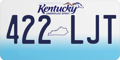 KY license plate 422LJT