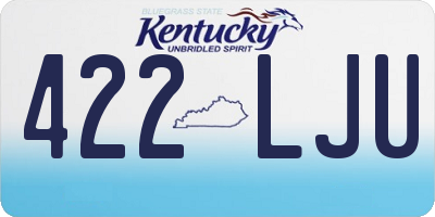 KY license plate 422LJU