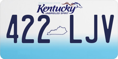 KY license plate 422LJV