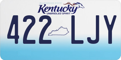 KY license plate 422LJY