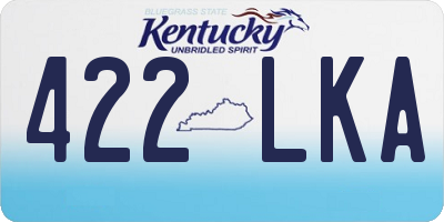 KY license plate 422LKA