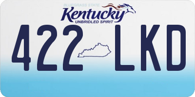 KY license plate 422LKD