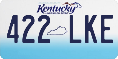 KY license plate 422LKE