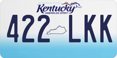KY license plate 422LKK