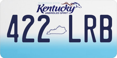 KY license plate 422LRB