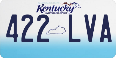 KY license plate 422LVA