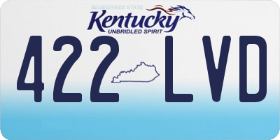 KY license plate 422LVD