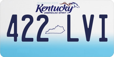 KY license plate 422LVI