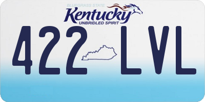 KY license plate 422LVL