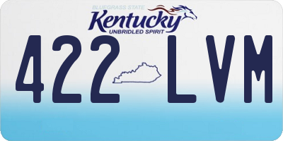 KY license plate 422LVM