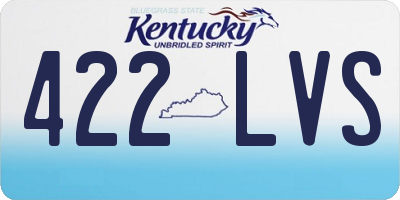 KY license plate 422LVS