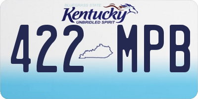 KY license plate 422MPB