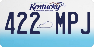 KY license plate 422MPJ