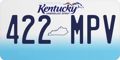 KY license plate 422MPV