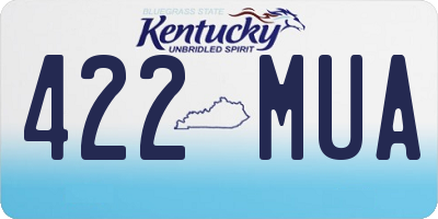 KY license plate 422MUA