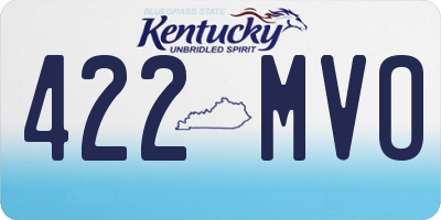 KY license plate 422MVO
