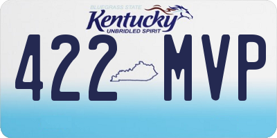 KY license plate 422MVP