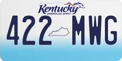 KY license plate 422MWG