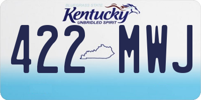 KY license plate 422MWJ