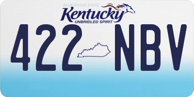 KY license plate 422NBV