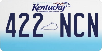 KY license plate 422NCN