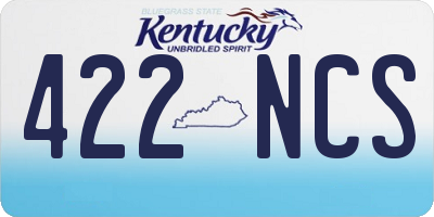 KY license plate 422NCS