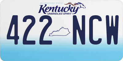 KY license plate 422NCW