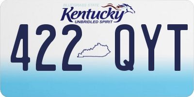 KY license plate 422QYT