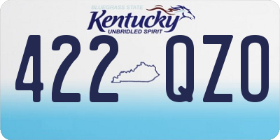 KY license plate 422QZO