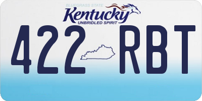 KY license plate 422RBT