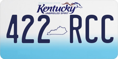 KY license plate 422RCC