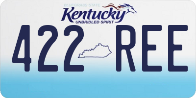 KY license plate 422REE