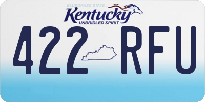KY license plate 422RFU