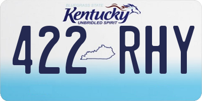 KY license plate 422RHY