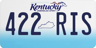 KY license plate 422RIS