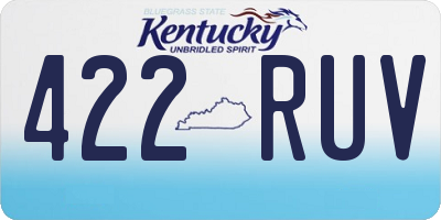 KY license plate 422RUV