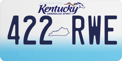 KY license plate 422RWE