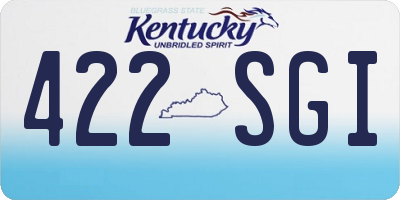 KY license plate 422SGI
