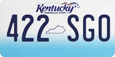 KY license plate 422SGO