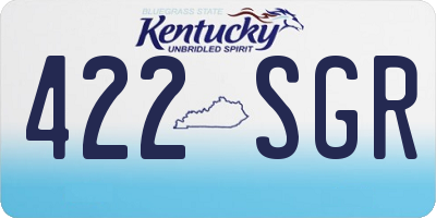 KY license plate 422SGR