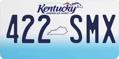 KY license plate 422SMX