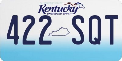 KY license plate 422SQT