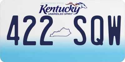 KY license plate 422SQW