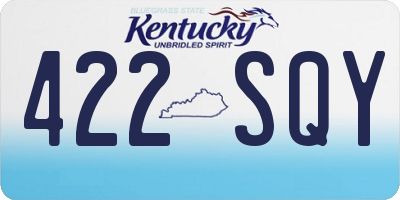 KY license plate 422SQY