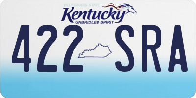 KY license plate 422SRA